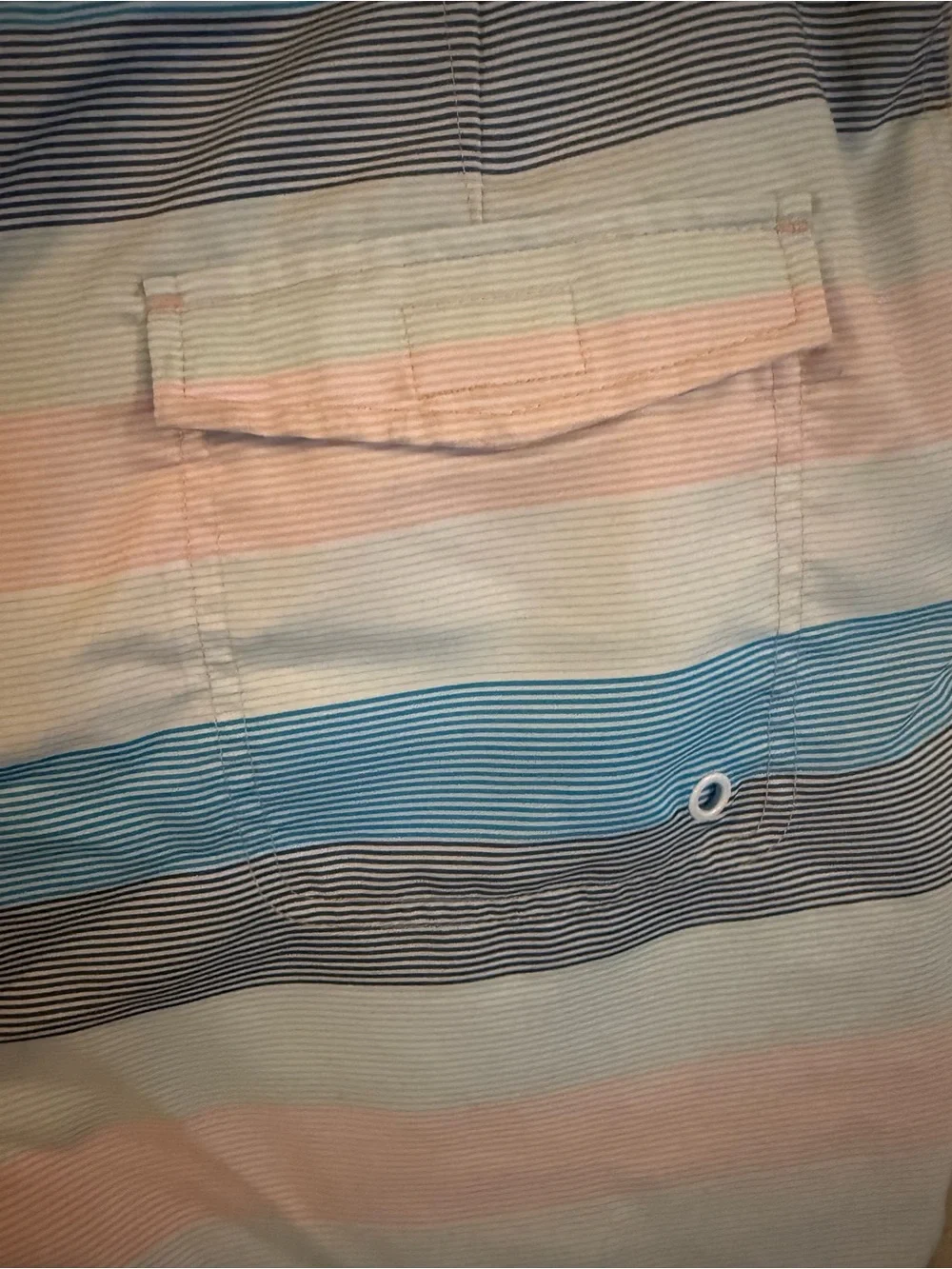 Men's Penguin Pastel Striped Swim Trunks - Blue, Pink, Gray